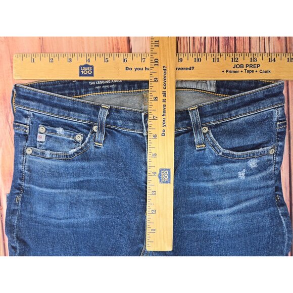 AG Adriano Goldschmied Distressed Jeans 28R The Legging Ankle - Picture 8 of 9